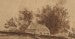Lot 096 - Antique Pen And Ink Landscape Country Scene Of A House With Church, Town In The Distance, On A Small Pond With Rowboat, Dirt Road, Signed H.R. Hall, 23-1/4" x 9-5/8"