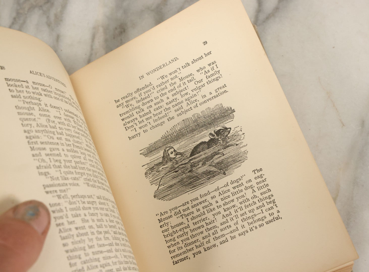 Lot 139 - "Alice's Adventures In Wonderland" Vintage Book By Lewis Carroll With 40 Illustrations By John Tenniel, W.B. Conkey, Publishers, Chicago, Early 20th Century, With Illustrated Cover, Note Slight Warping To Covers