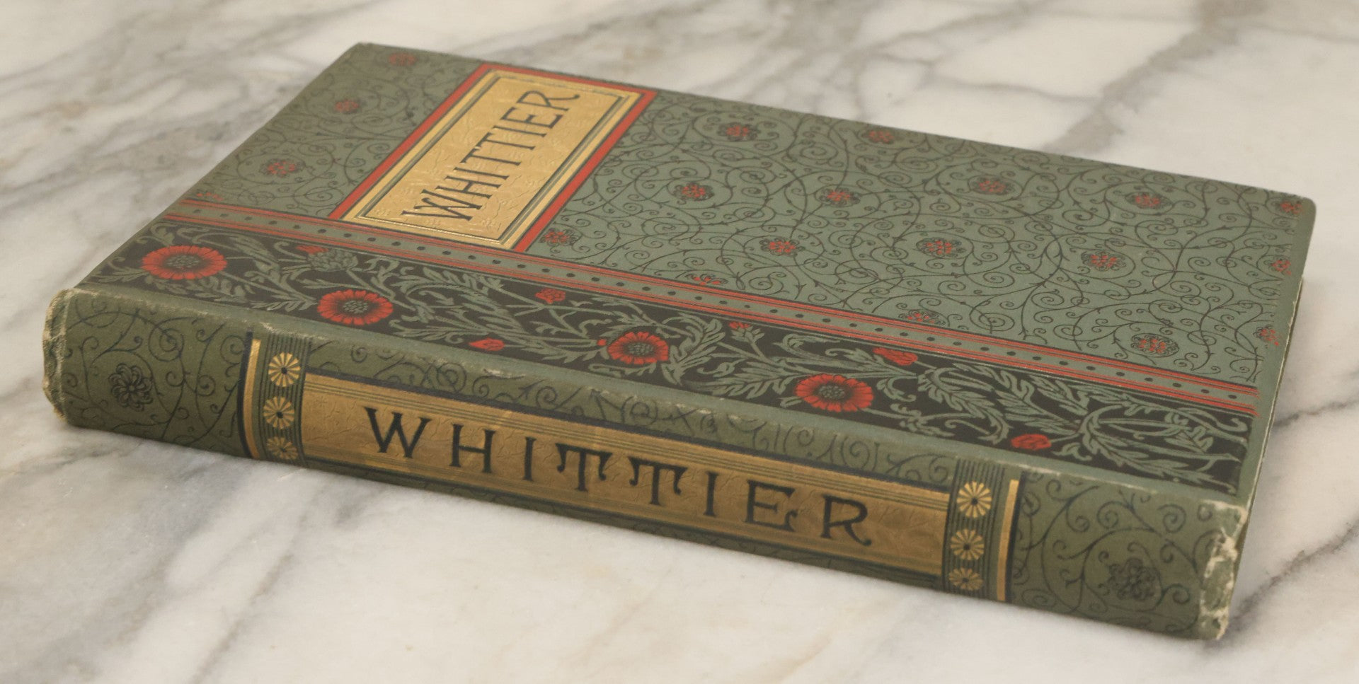 Lot 142 - "The Poetical Works Of John Greenleaf Whittier" Antique Poetry Book With Numerous Illustrations, Houghton Mifflin And Co. Publishers, Boston And New York, 1889