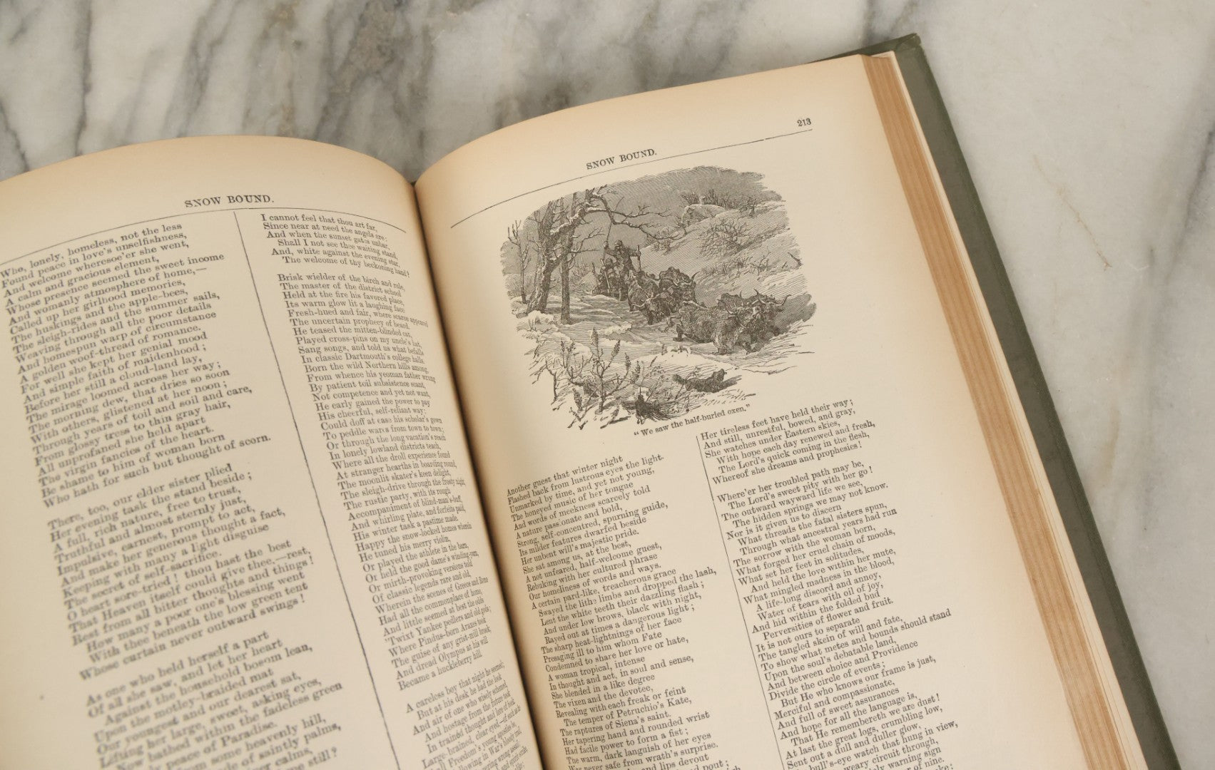 Lot 142 - "The Poetical Works Of John Greenleaf Whittier" Antique Poetry Book With Numerous Illustrations, Houghton Mifflin And Co. Publishers, Boston And New York, 1889