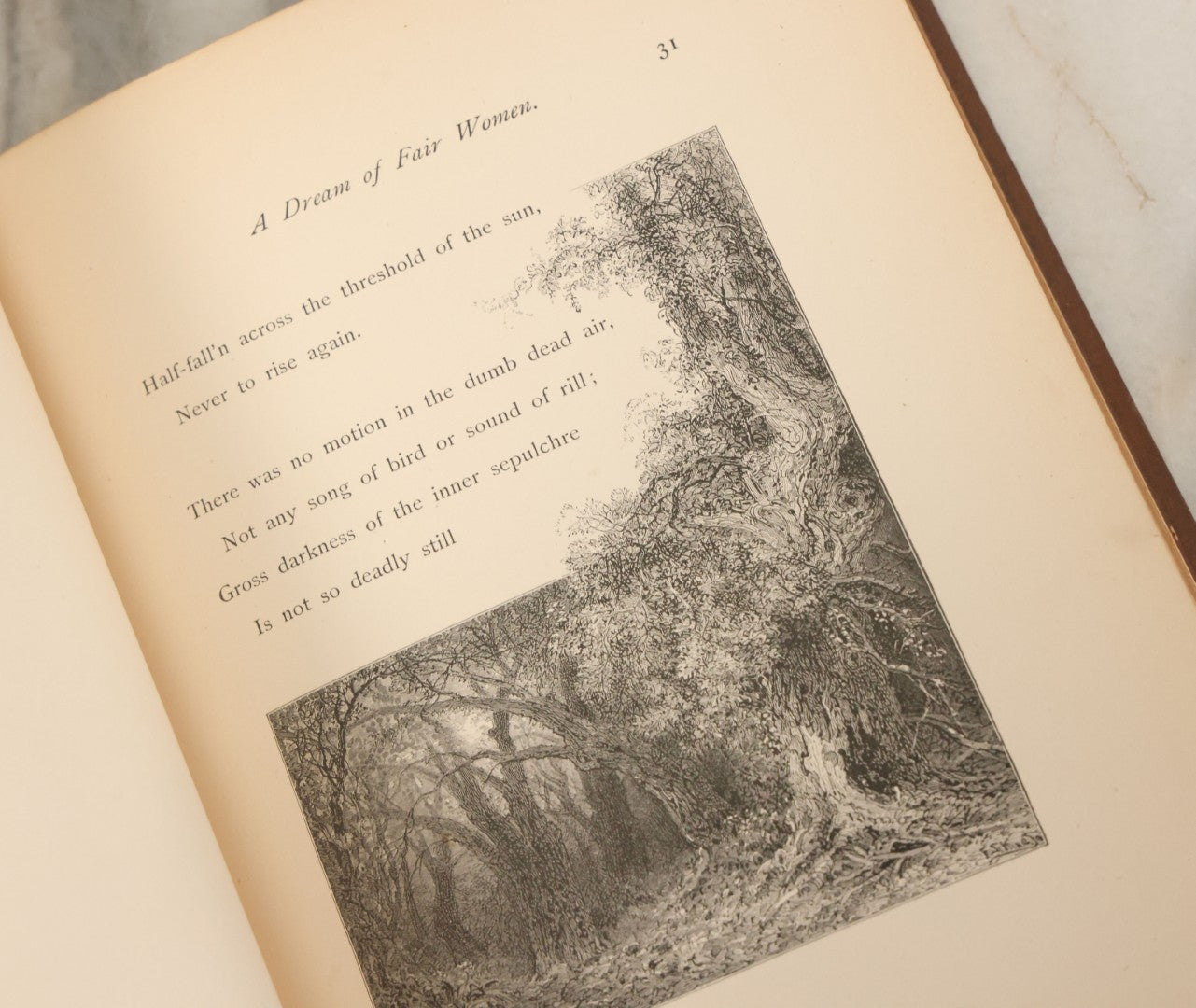 Lot 143 - "A Dream Of Fair Women" Antique Poetry Book By Alfred Tennyson, Illustrated James R. Osgood And Company, Boston, 1885