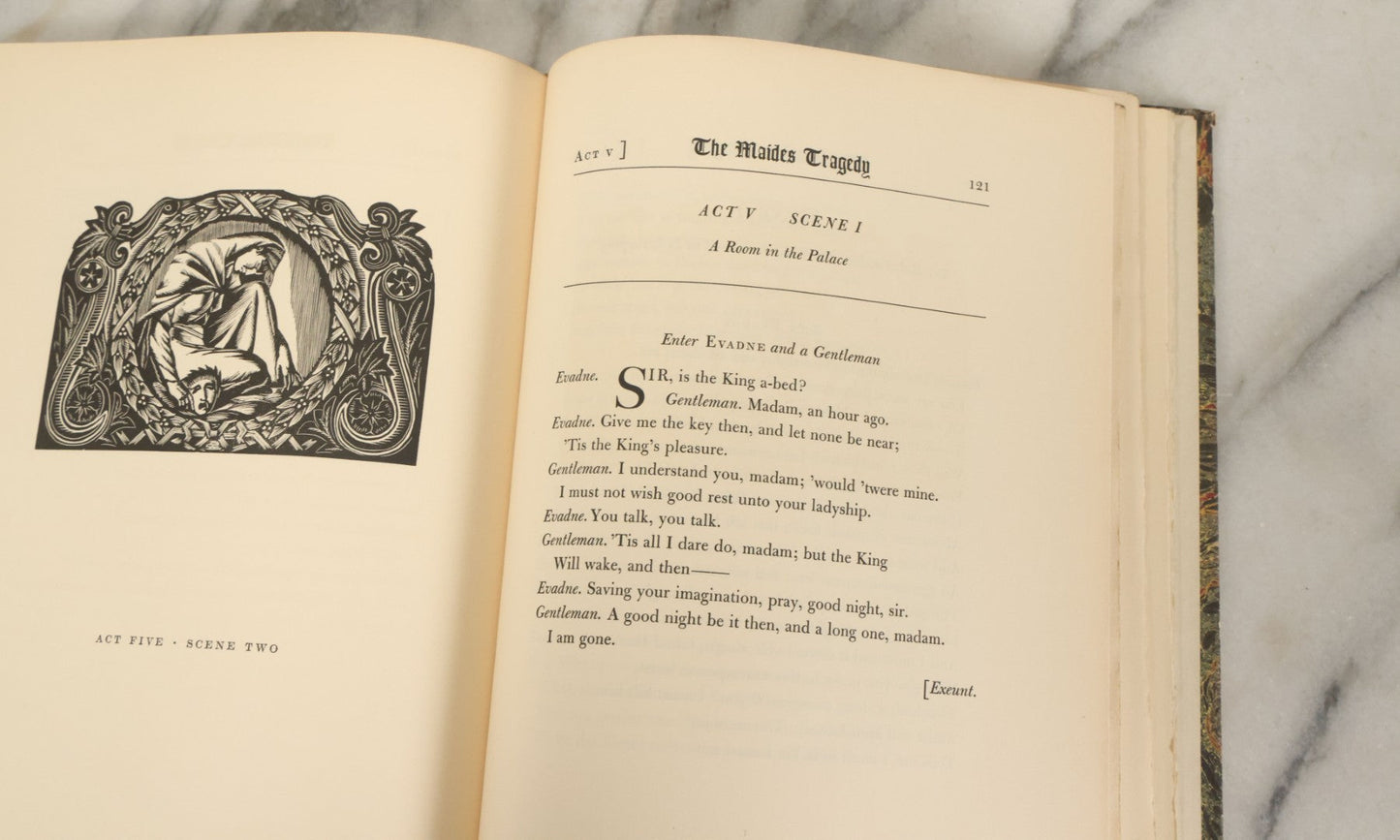 Lot 145 - "The Maides Tragedy" By Frances Beaumont And John Fletcher, Vintage Drama Theater Play, With Wood Engravings By Freda Bone, Printed For Cheshire House Publishers, New York 1942, Limited Edition Number 713 Of 1,200