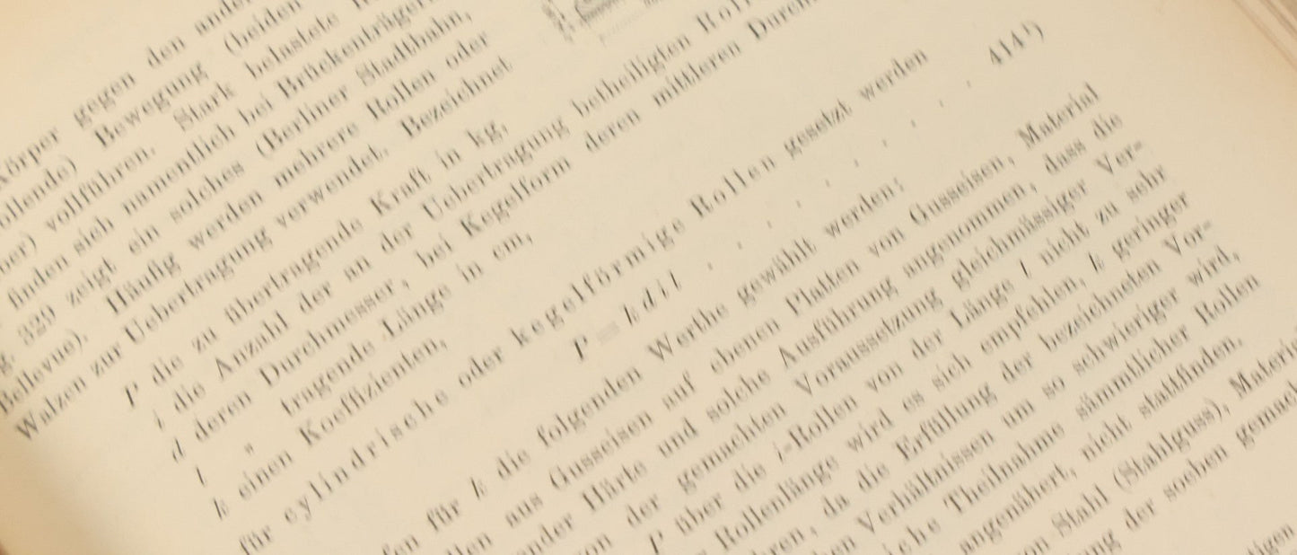 Lot 147 - "Die Maschinen-Elemente, Ihre Berechnung Und Konstruktion" (The Machine Elements, Their Calculation And Construction) By C. Bach, Two Volume Book Set, Illustrated, With Many Technical Illustrations In Second Volume, 1899