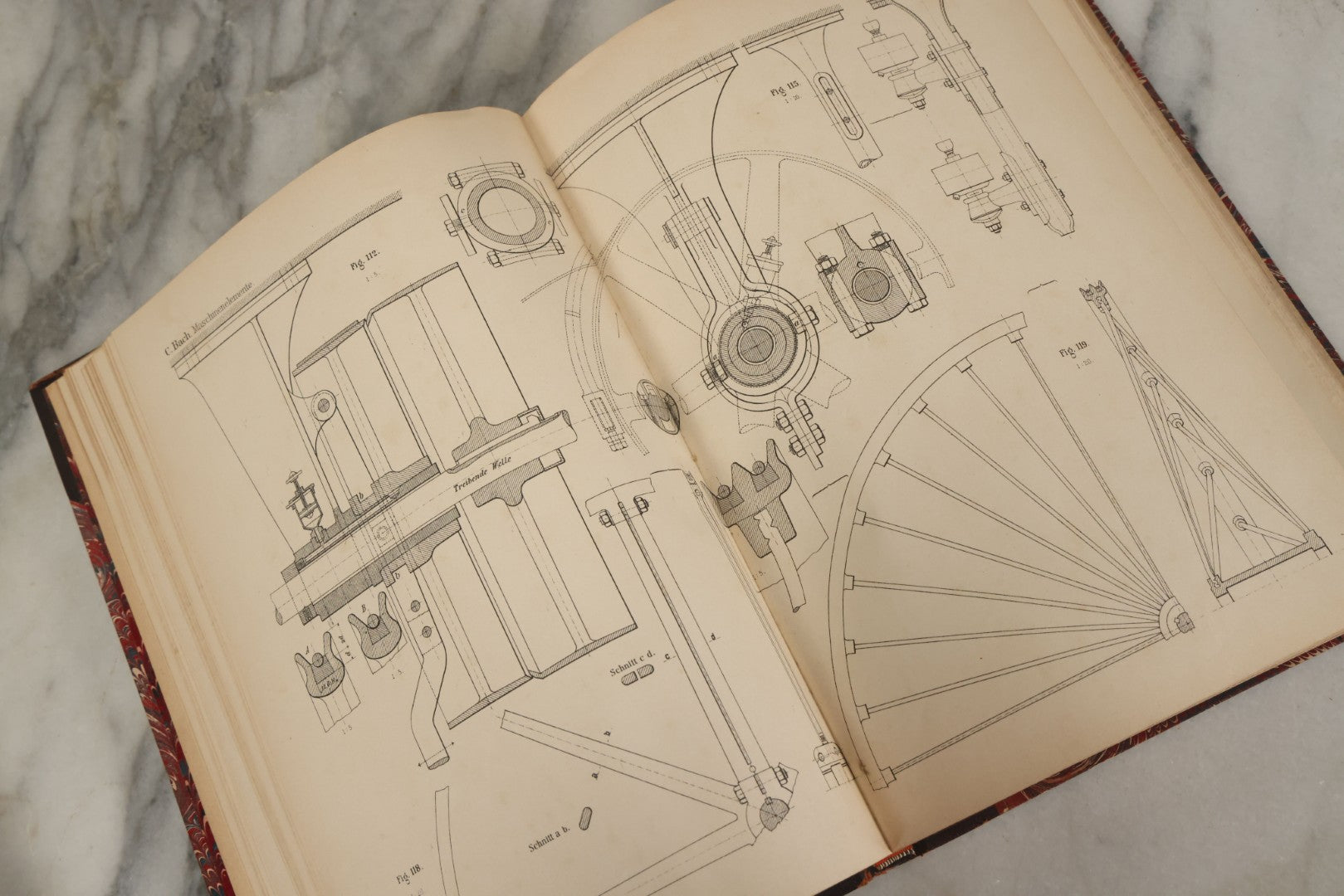Lot 147 - "Die Maschinen-Elemente, Ihre Berechnung Und Konstruktion" (The Machine Elements, Their Calculation And Construction) By C. Bach, Two Volume Book Set, Illustrated, With Many Technical Illustrations In Second Volume, 1899