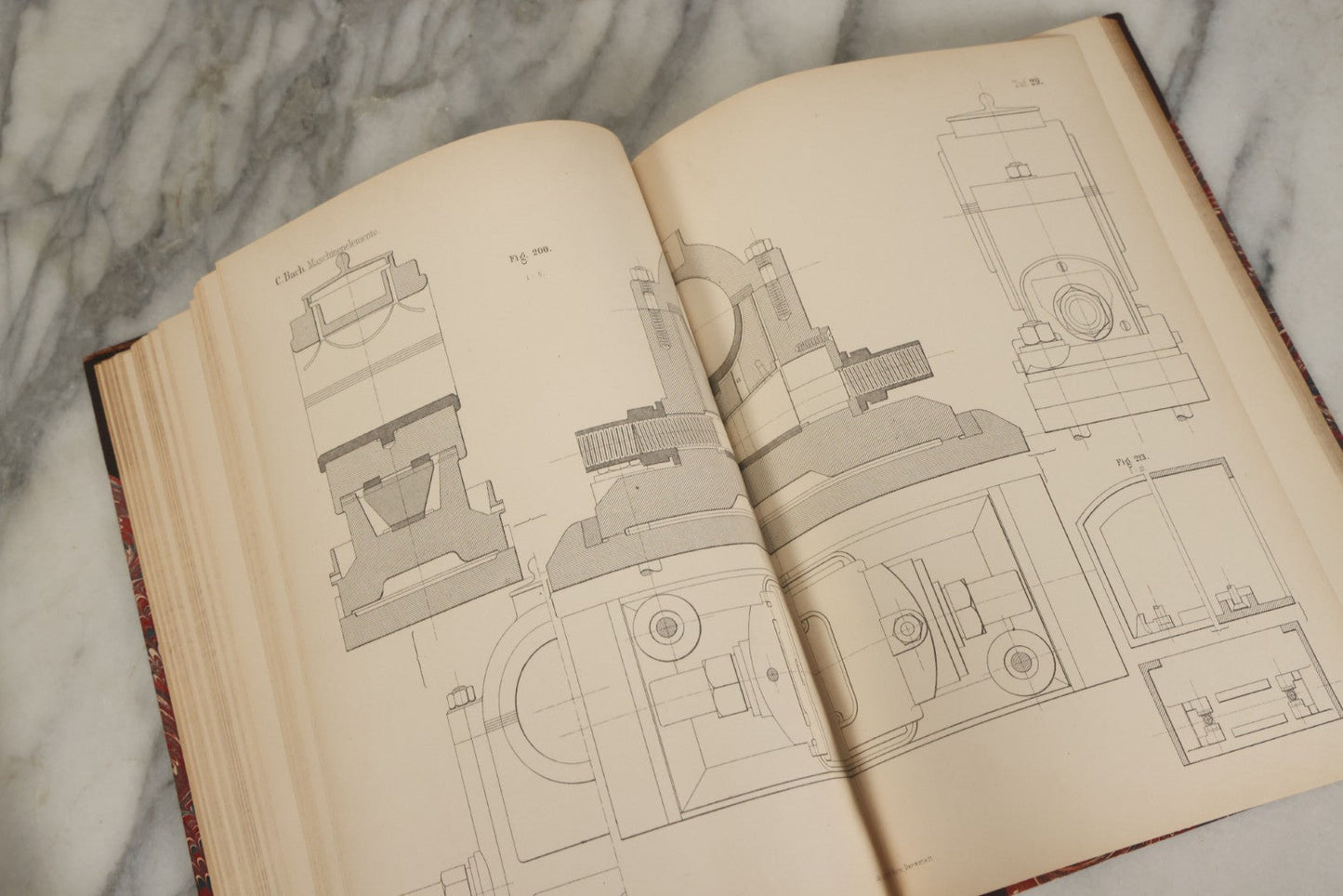 Lot 147 - "Die Maschinen-Elemente, Ihre Berechnung Und Konstruktion" (The Machine Elements, Their Calculation And Construction) By C. Bach, Two Volume Book Set, Illustrated, With Many Technical Illustrations In Second Volume, 1899