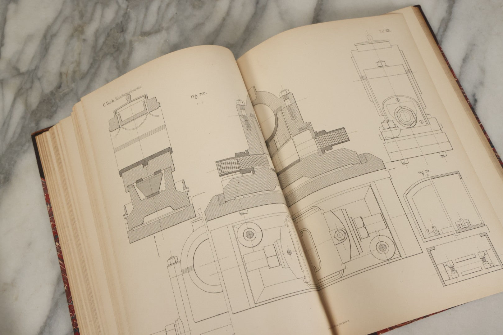 Lot 147 - "Die Maschinen-Elemente, Ihre Berechnung Und Konstruktion" (The Machine Elements, Their Calculation And Construction) By C. Bach, Two Volume Book Set, Illustrated, With Many Technical Illustrations In Second Volume, 1899