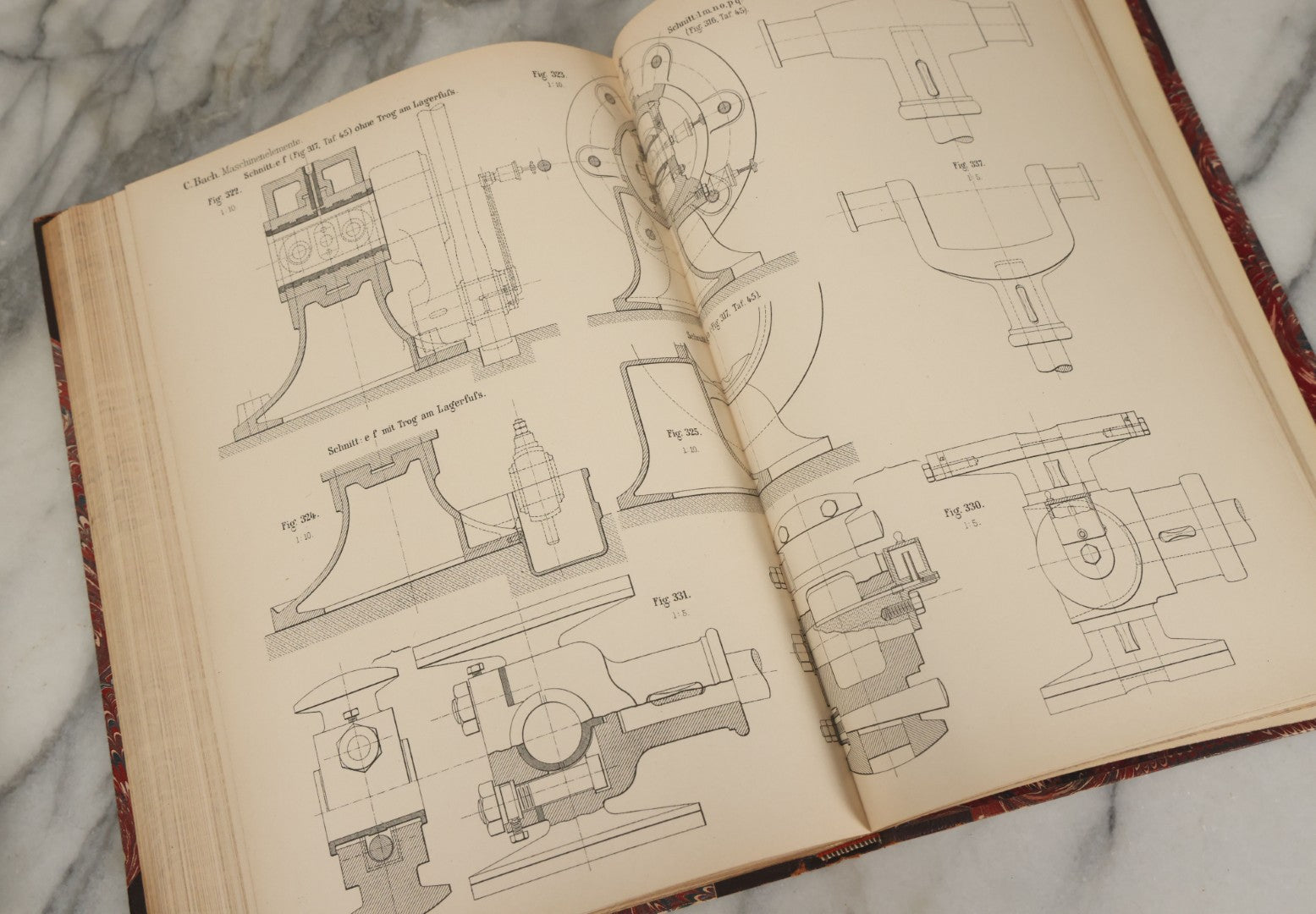 Lot 147 - "Die Maschinen-Elemente, Ihre Berechnung Und Konstruktion" (The Machine Elements, Their Calculation And Construction) By C. Bach, Two Volume Book Set, Illustrated, With Many Technical Illustrations In Second Volume, 1899