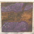 Lot 047 - Vintage Circus Poster Print Block Stamp With Clown "All New Acts", With Sawtooth Hanger, 9" x 8-1/2"