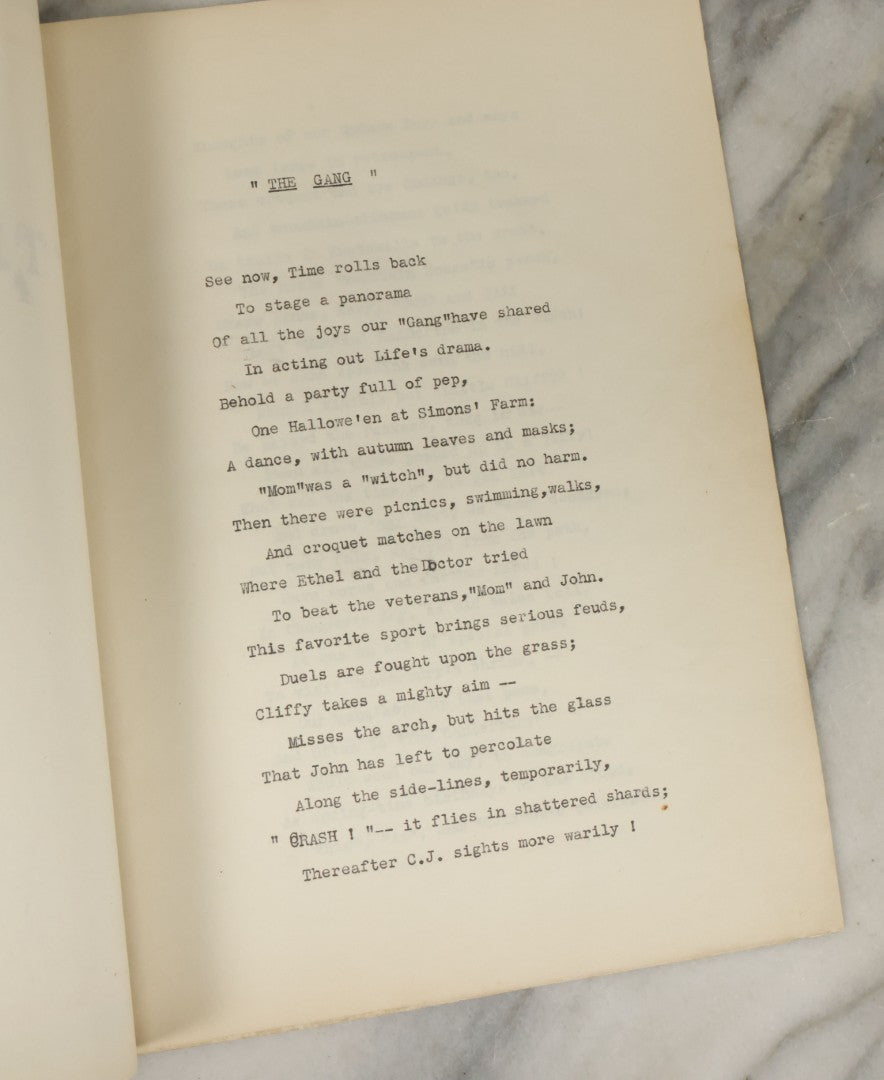Lot 054 - Vintage Hand Typed Personalized Christmas Poem Ephemera Book ...