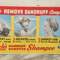 Lot 059 - Vintage Lithographed Subway Advertisement, Poster For Fitch's Dandruff Remover Shampoo And Radio Stations W.N.A.C And W.B.Z., Printed In U.S.A., Note Fold Down Center And Small Tear, 28" x 11"