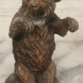 Lot 075 - Antique Cold Painted White Metal Brown Bear Novelty Statue Fragment As Found, 7" Height