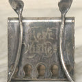 Lot 084 - Antique Silverplate Best Wishes, Good Luck Napkin Ring And Kniferest With Dual Wishbone Motif, By Wilcox Silverplate Co., Meriden, Connecticut, No. 4347, With Monogram On Back