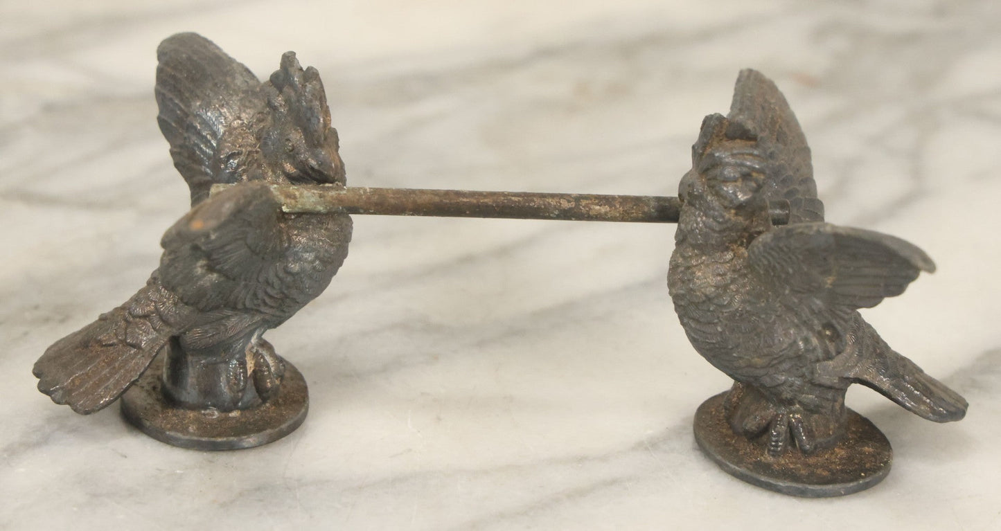 Lot 085 - Antique Silverplate Cockatiel Parrot Bird Serving Kniferest With Numerical Marking On Bottom