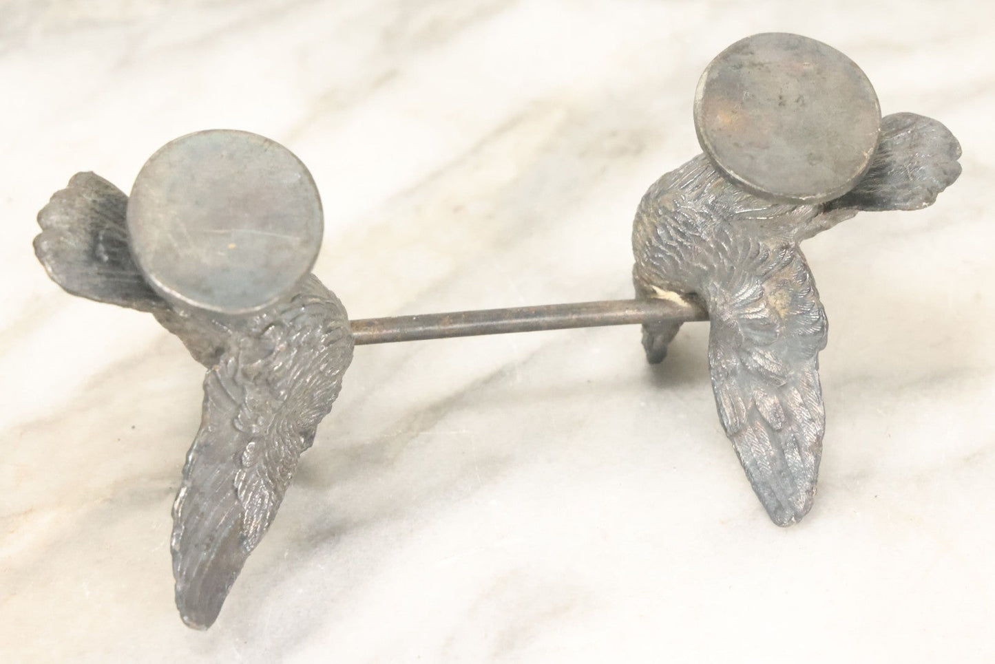 Lot 085 - Antique Silverplate Cockatiel Parrot Bird Serving Kniferest With Numerical Marking On Bottom