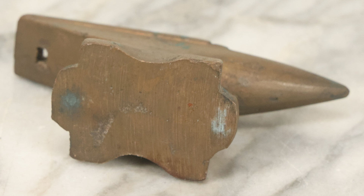 Lot 089 - Vintage Cast Bronze Jewelers Anvil, No Markings, Overall Length 4-3/4"