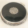 Lot 090 - Vintage Silverplate Compact With Floral Motif Edge And M.P. Monogram On Verso