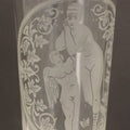 Lot 093 - Vintage Frosted Glass Drinking Cup With Nude Woman And Classical Statue Motif, Marked Truag, Paris, France, Note Minor Chip In Rim, 3-5/8" Tall