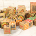 Lot 098 - Mixed Vintage Grouping Of 30+ Wooden Alphabet Blocks, Some With Animal Lithographs, Etc.