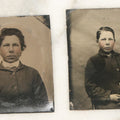Lot 107 - Pair Of Antique Tintype Photographs Of The Same Young Boy On Different Occasions, With Round Face And Stoic Expression