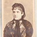 Lot 110 - Single Antique Carte De Visite C.D.V. Photograph Of Woman With Curly Bangs And Long Lacy Black Veil, New York Photographer
