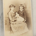 Lot 111 - Single Antique Carte De Visite C.D.V. Photograph Of Two Young Girls Holding A Doll, One Seated One Standing, L. Stickney, Photographer, Morris, New York