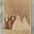 Lot 112 - Single Antique Illustrated Carte De Visite C.D.V. Album Filler Card Depicting Tom Thumb's Wedding Party, Barnum Circus Fame, George Stinson And Co., Publishers, Portland, Maine