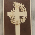 Lot 113 - Single Antique Carte De Visite C.D.V. Photograph Filler Card Titled Easter Morning With White Cross And Wax Flowers, Circa 1868, With Prayer On Verso, From Reverend George F. Worthington, Baltimore, Maryland
