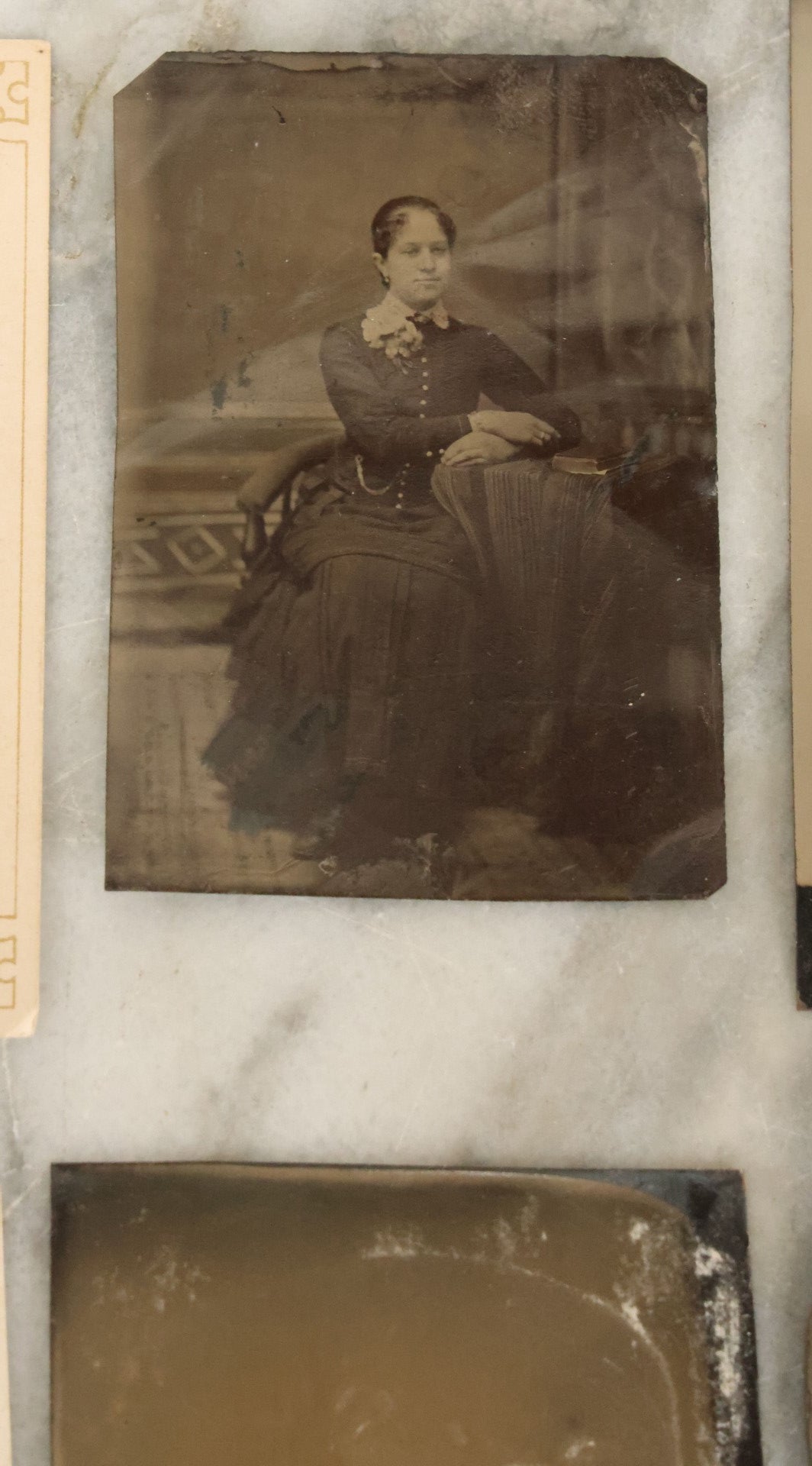Lot 119 - Grouping Of 12 Antique Tintype Photographs Of Men And Women, Including Elderly Man With Long White Beard And Woman With Gold Jewelry