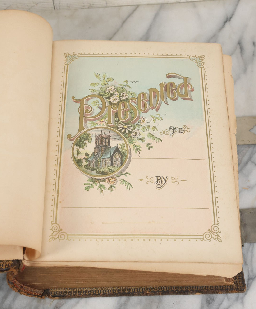 Lot 005 - Antique Pronouncing Parallel Holy Bible, Old And New Testaments, With Ornate Cover And Binding, Gately & O'Gorman, Publishers, Boston, Copyright 1890, By A.J. Holman & Co., Profusely Illustrated, Note Loose Pages