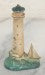 Lot 111 - Vintage Cold Painted Cast Pot Metal Souvenir Lighthouse And Sailboat Thermometer From Golden Gate Bridge, San Francisco California