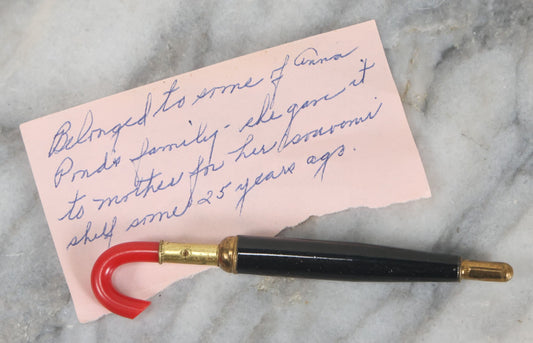 Lot 113 - Antique Umbrella Travel Pencil With Note