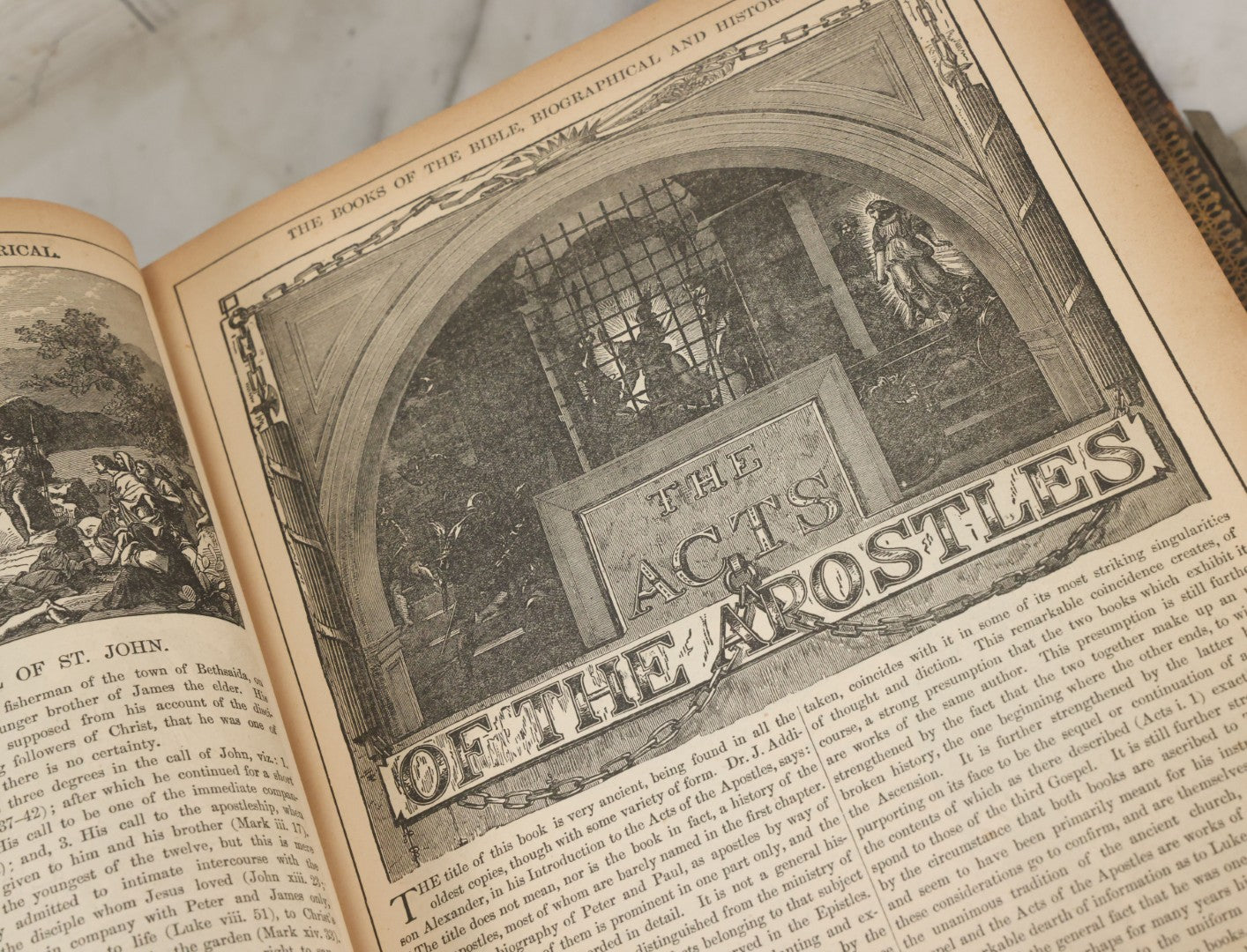 Lot 005 - Antique Pronouncing Parallel Holy Bible, Old And New Testaments, With Ornate Cover And Binding, Gately & O'Gorman, Publishers, Boston, Copyright 1890, By A.J. Holman & Co., Profusely Illustrated, Note Loose Pages