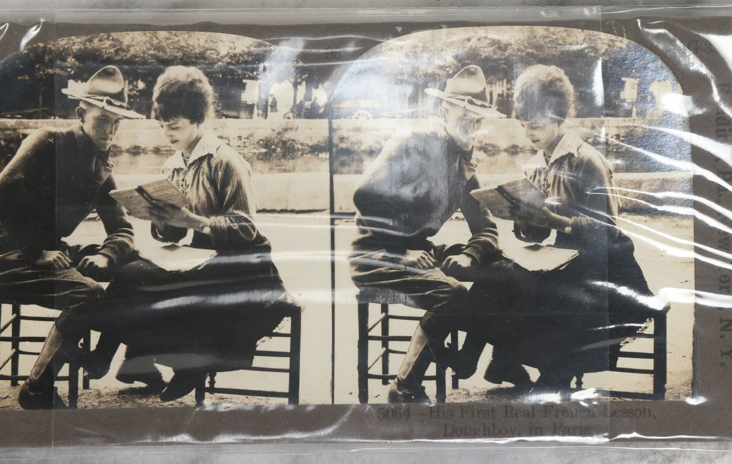 Lot 129 - Grouping Of 8 Stereoview Stereoscopic Photo Cards Relating To WWI Including Military Cemeteries Leadership, And More, By W.E. Troutman Inc.