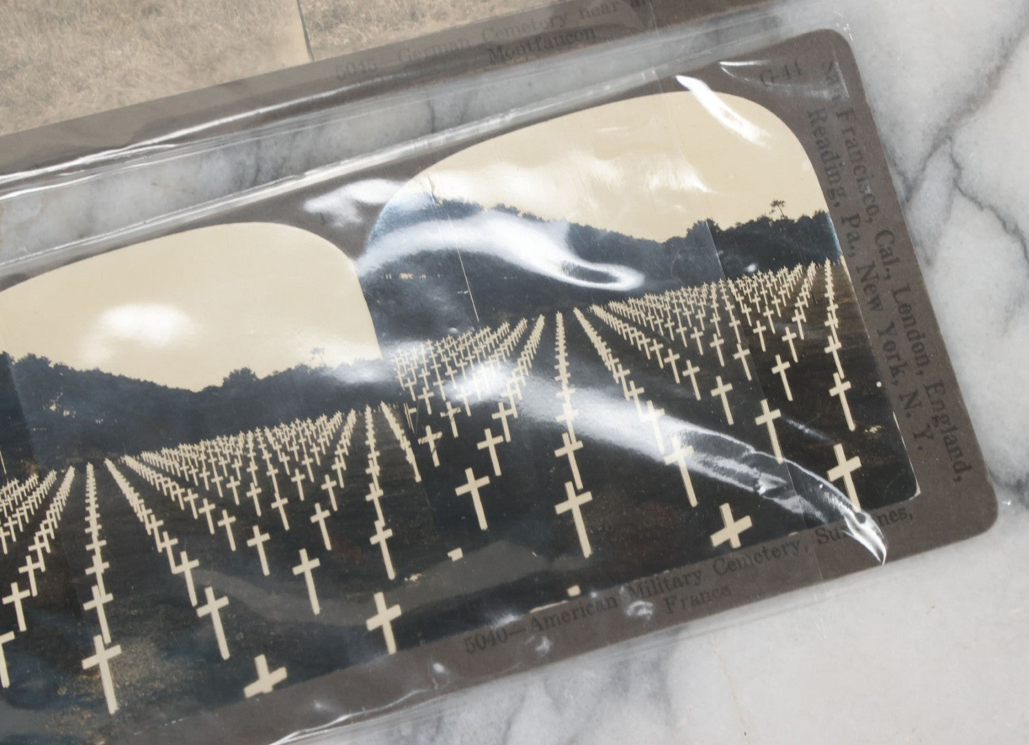 Lot 129 - Grouping Of 8 Stereoview Stereoscopic Photo Cards Relating To WWI Including Military Cemeteries Leadership, And More, By W.E. Troutman Inc.