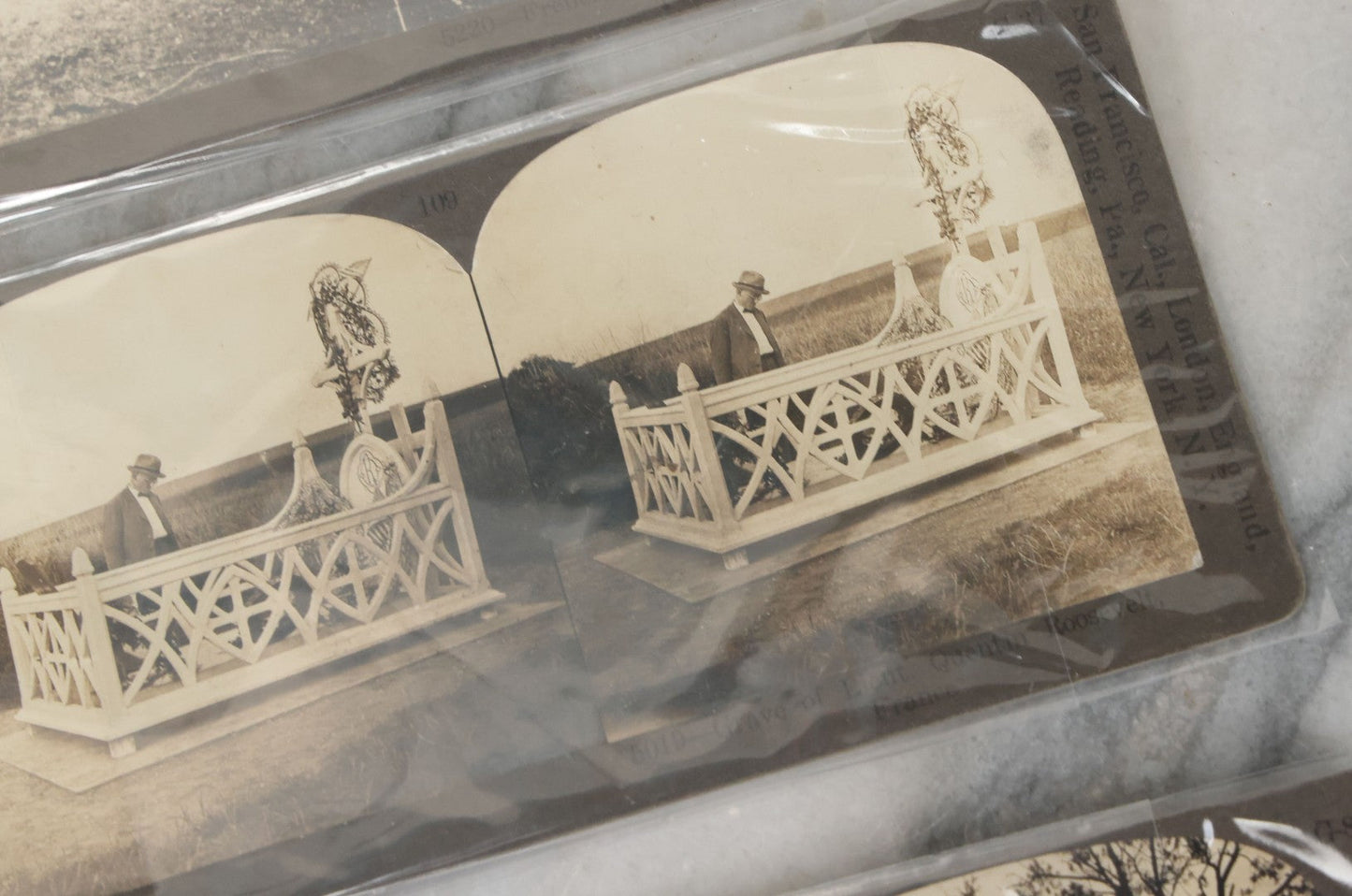 Lot 129 - Grouping Of 8 Stereoview Stereoscopic Photo Cards Relating To WWI Including Military Cemeteries Leadership, And More, By W.E. Troutman Inc.