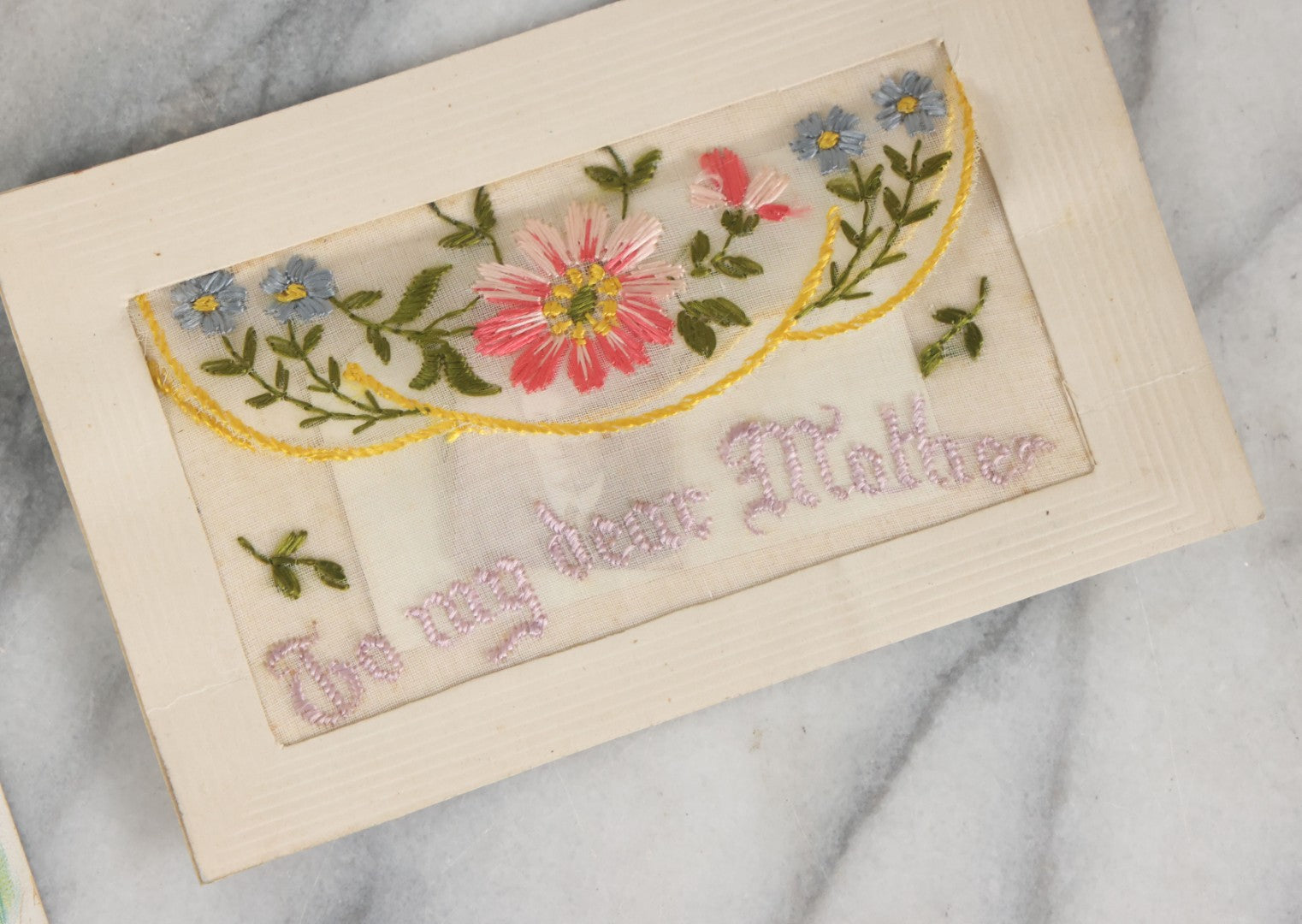 Lot 130 - Grouping Of Antique Embroidered "To My Mother" Postcard With Photo And Grouping Of 7 Antique Easter Postcards