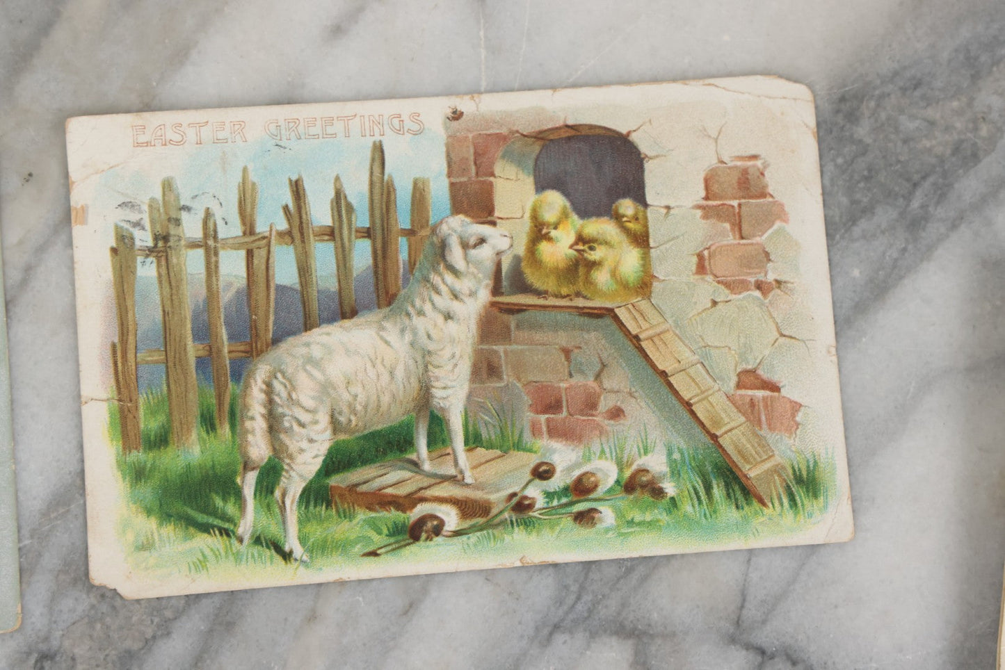 Lot 130 - Grouping Of Antique Embroidered "To My Mother" Postcard With Photo And Grouping Of 7 Antique Easter Postcards