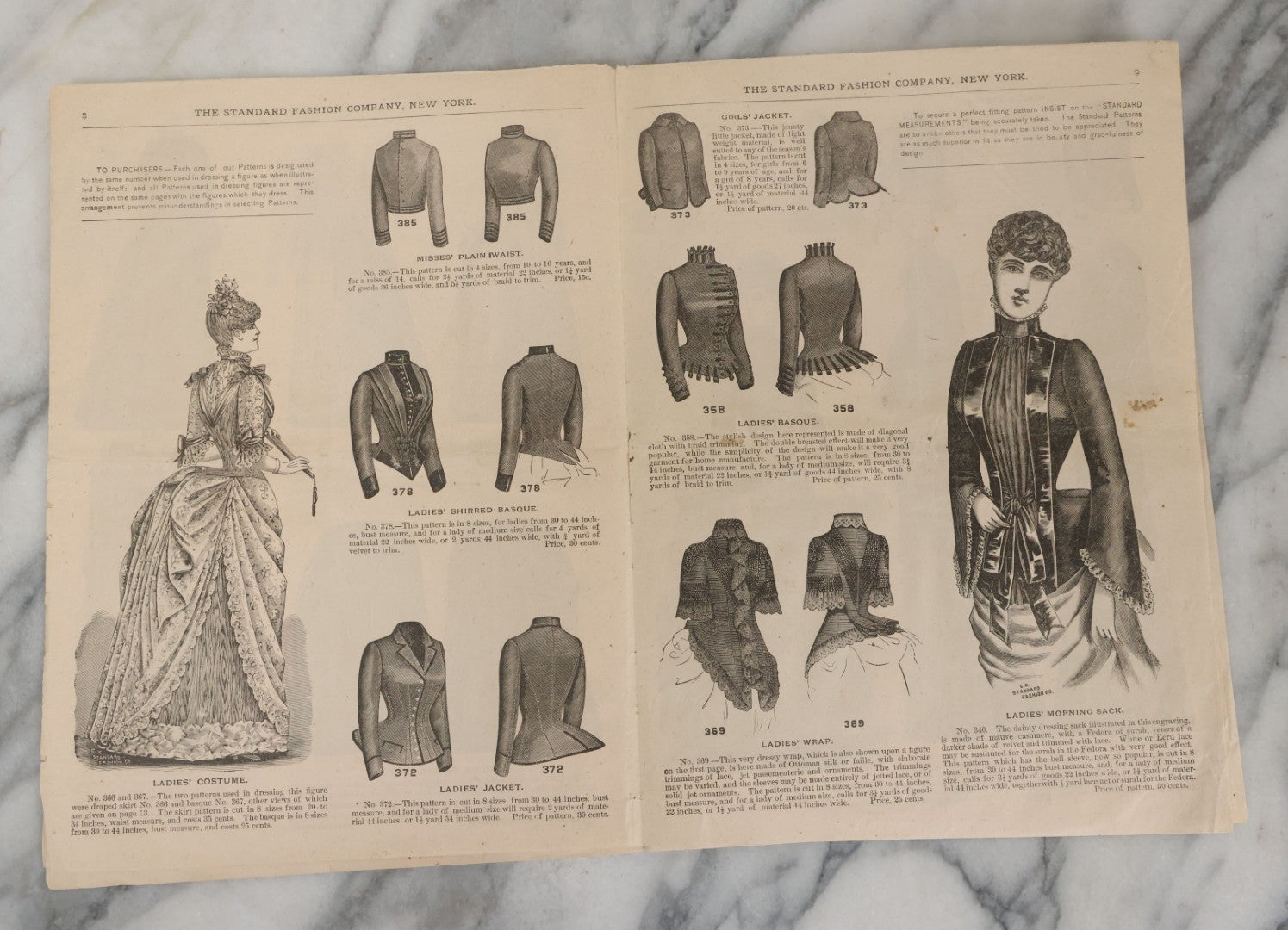 Lot 134 - Antique Standard Fashion Gazette Fold Out Booklet, Published By The Standard Fashion Co., New York City, May 1888