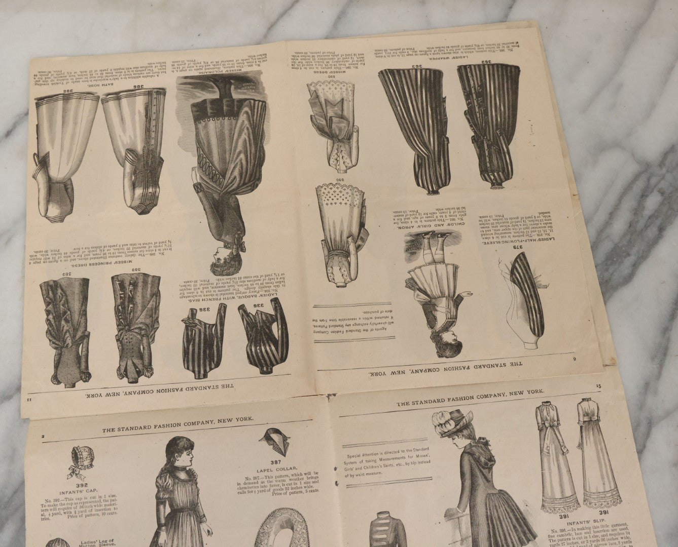Lot 134 - Antique Standard Fashion Gazette Fold Out Booklet, Published By The Standard Fashion Co., New York City, May 1888