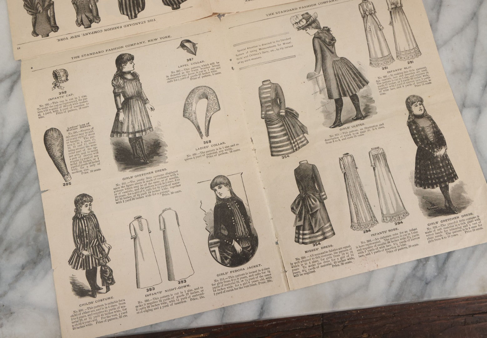 Lot 134 - Antique Standard Fashion Gazette Fold Out Booklet, Published By The Standard Fashion Co., New York City, May 1888