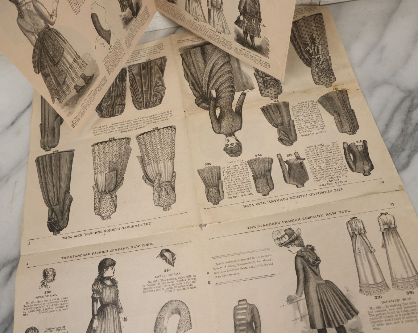 Lot 134 - Antique Standard Fashion Gazette Fold Out Booklet, Published By The Standard Fashion Co., New York City, May 1888