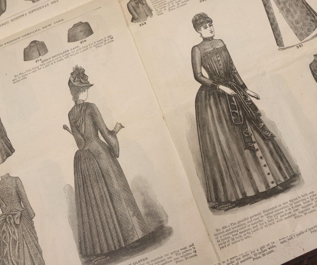 Lot 134 - Antique Standard Fashion Gazette Fold Out Booklet, Published By The Standard Fashion Co., New York City, May 1888