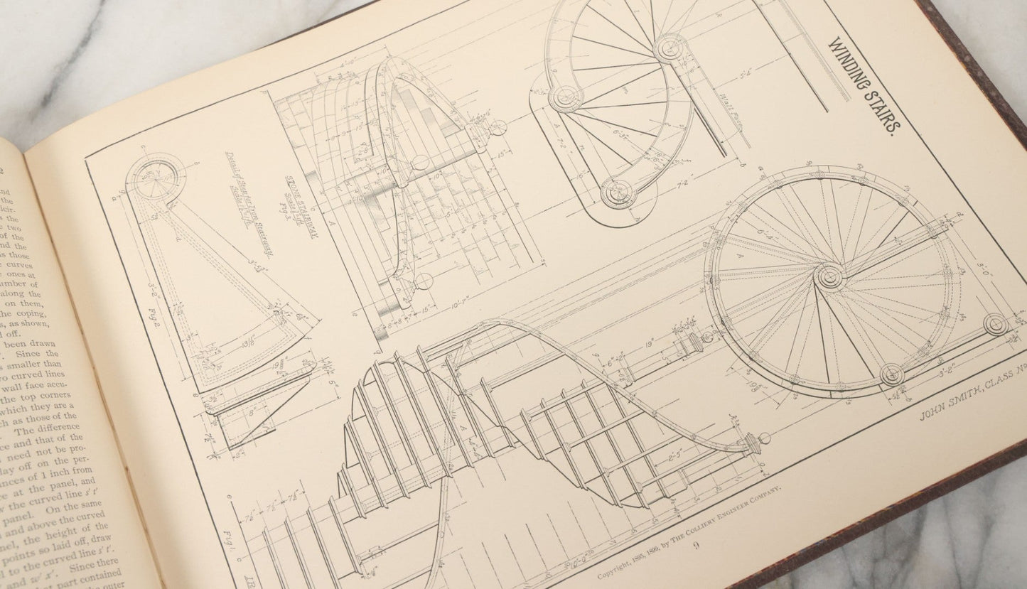Lot 144 - "A Treatise On Building Construction, Vol. III, Architectural Drawing" Antique Book, Prepared For Students Of The International Correspondence Schools By The Colliery Engineer Co., Scranton, Pennsylvania, First Edition, Illustrated, 1900