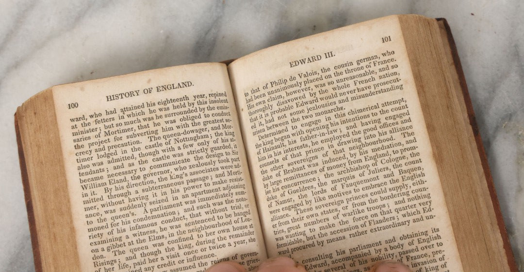 Lot 147 - "Hume And Smollette's History Of England, Abridged, And Continued To The Accession Of George IV", Early Antique Book By John Robinson, Volume One, J. & B. Williams, Publishers, Exeter, 1823