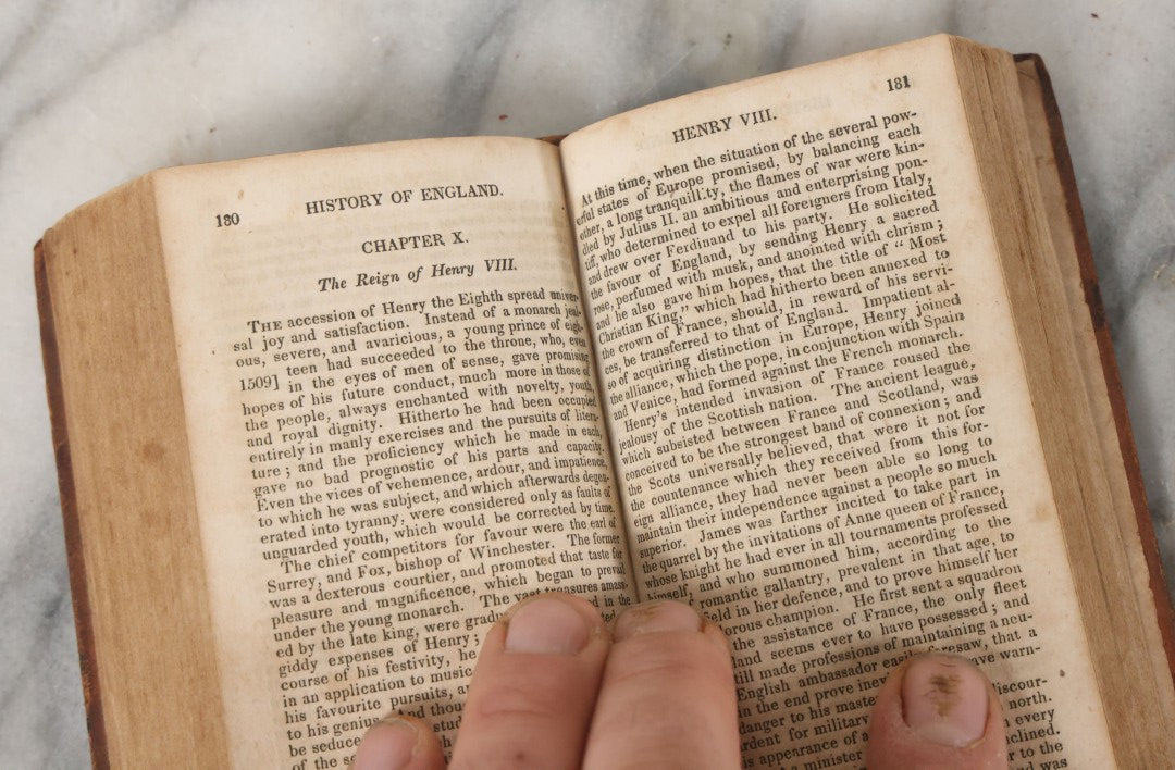 Lot 147 - "Hume And Smollette's History Of England, Abridged, And Continued To The Accession Of George IV", Early Antique Book By John Robinson, Volume One, J. & B. Williams, Publishers, Exeter, 1823