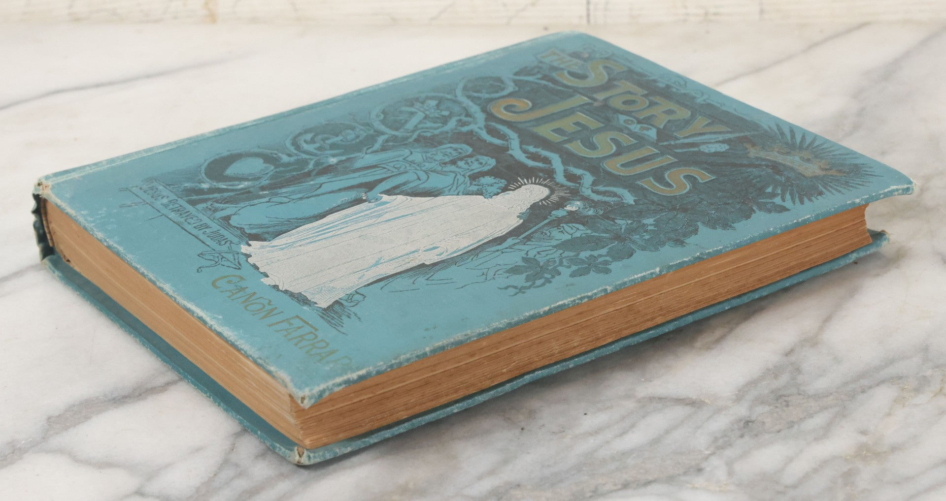 Lot 149 - "The Story Of Jesus, The Life Of Christ" Antique Book By Canon Farrar, Archdeacon On Westminster, Illustrated With Full Page Engravings By Gustave Dore And Others, Globe Bible Publishing Co., Philadelphia 1890