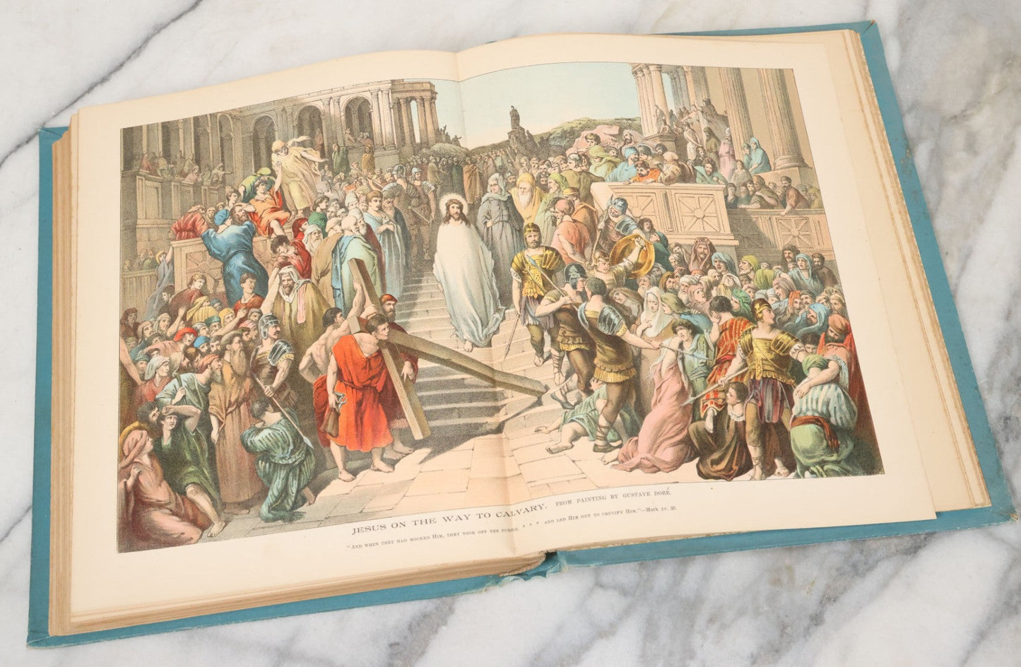 Lot 149 - "The Story Of Jesus, The Life Of Christ" Antique Book By Canon Farrar, Archdeacon On Westminster, Illustrated With Full Page Engravings By Gustave Dore And Others, Globe Bible Publishing Co., Philadelphia 1890