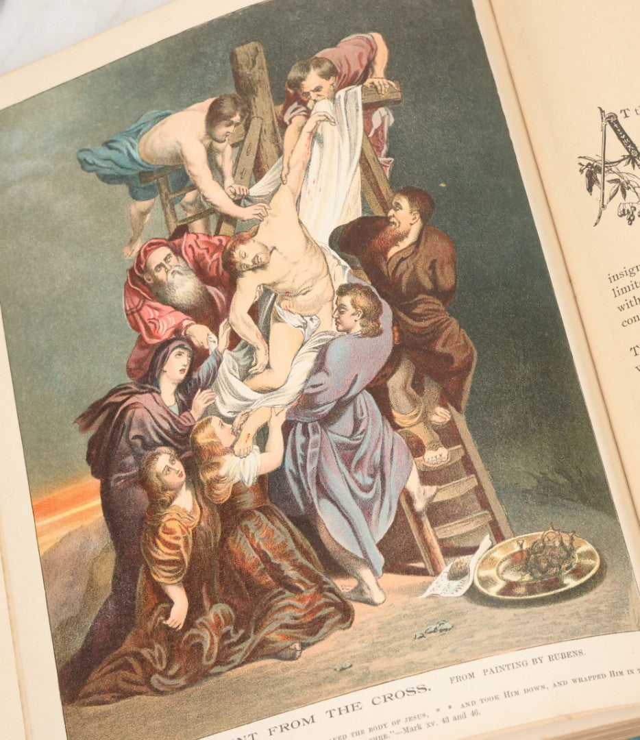Lot 149 - "The Story Of Jesus, The Life Of Christ" Antique Book By Canon Farrar, Archdeacon On Westminster, Illustrated With Full Page Engravings By Gustave Dore And Others, Globe Bible Publishing Co., Philadelphia 1890