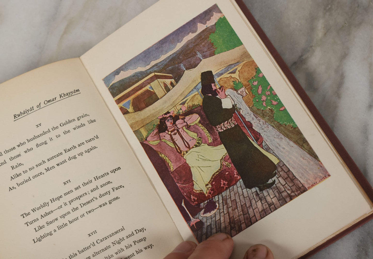 Lot 150 - "The Rubaiyat Of Omar Khayyam" Antique Book, Translated By Edward Fitzgerald, With Illustrations By Gilbert James, R.F. Fenno And Co., Publishers, New York, Circa 1900