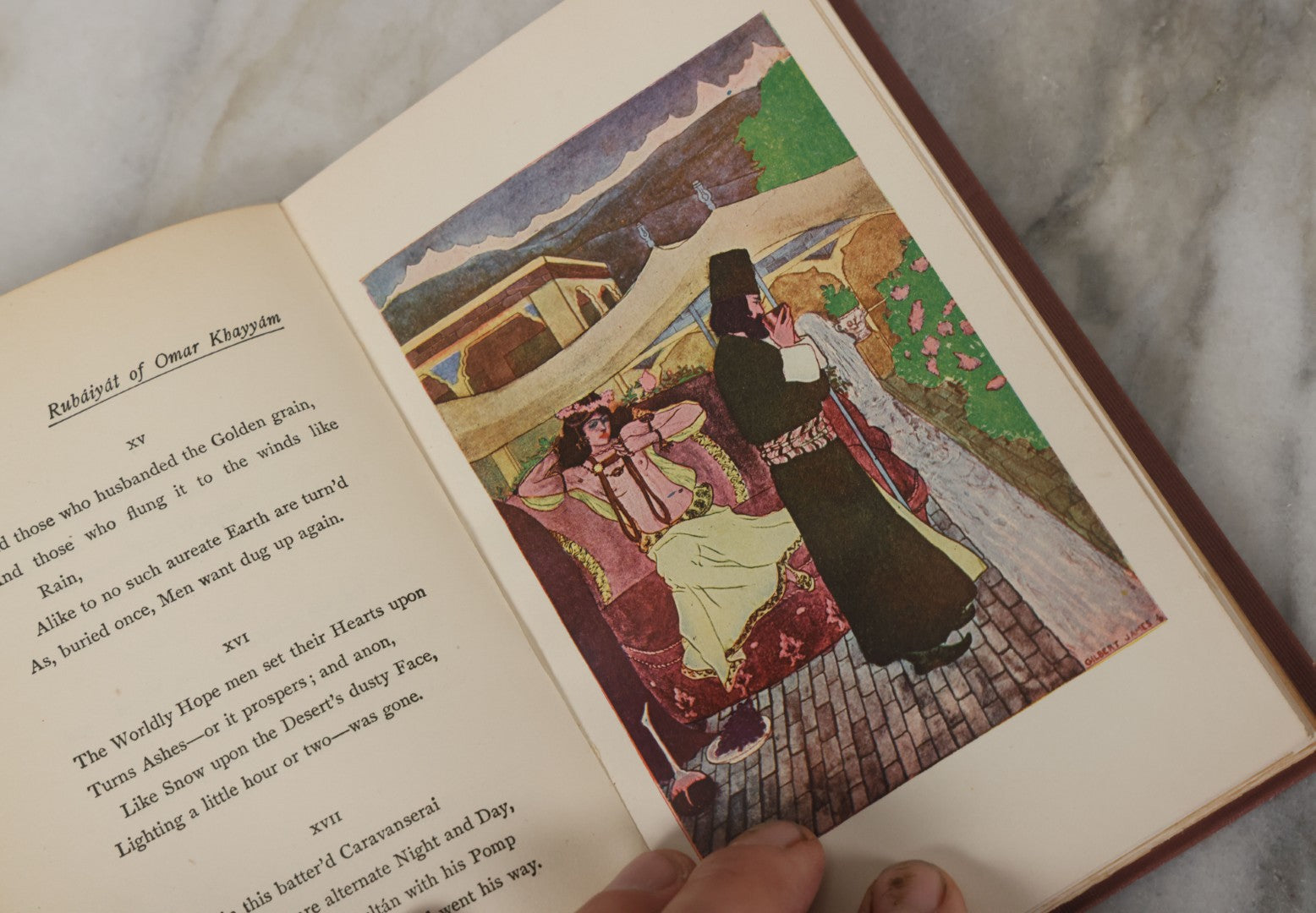Lot 150 - "The Rubaiyat Of Omar Khayyam" Antique Book, Translated By Edward Fitzgerald, With Illustrations By Gilbert James, R.F. Fenno And Co., Publishers, New York, Circa 1900